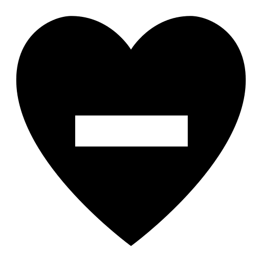 Heart with Minus Sign Free Open-Source SVG Icon (Game Icons)