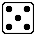 Inverted Five-Sided Dice Free Open-Source SVG Icon