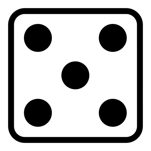 Inverted Five-Sided Dice Free Open-Source SVG Icon (Game Icons)