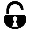 Open Padlock (Game Icons) Free Open-Source SVG Icon