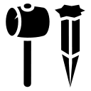 Stake Hammer Tool Free Open-Source SVG Icon