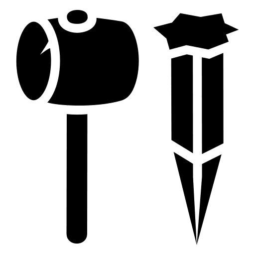 Stake Hammer Tool Free Open-Source SVG Icon (Game Icons)