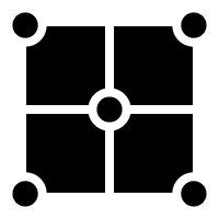 Turf Square Grid Layout (GeoGlyphs) Free Open-Source SVG Icon