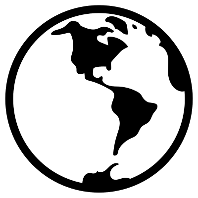 Western Earth Globe (GeoGlyphs) Free Open-Source SVG Icon (GeoGlyphs)