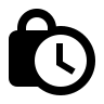 Lock with Clock (Baseline) Free Open-Source SVG Icon