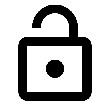 Open Lock Symbol (Baseline) Free Open-Source SVG Icon (Google Material Icons)