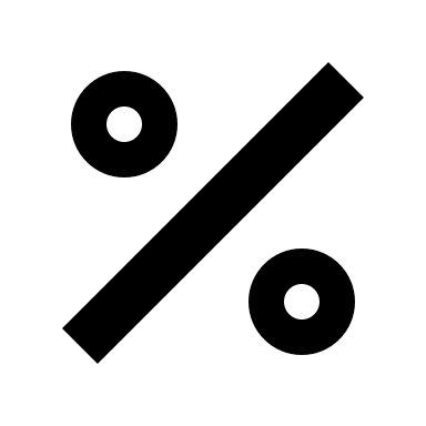 Percentage Symbol (Outline) Free Open-Source SVG Icon (Google Material Icons)