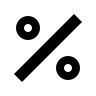 Percentage Symbol (Outline) Free Open-Source SVG Icon