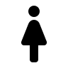 Woman Silhouette (Round) Free Open-Source SVG Icon