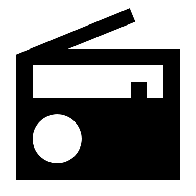 Radio Receiver (Sharp) Free Open-Source SVG Icon (Google Material Icons)