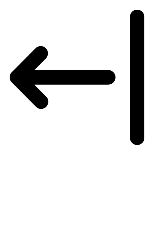 Left Arrow from Line (Gravity UI) Free Open-Source SVG Icon (Gravity UI Icons)
