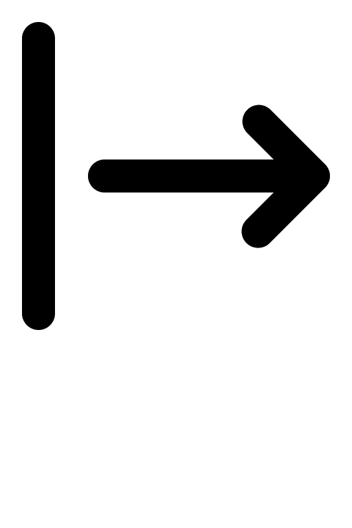 Arrow Pointing Right From Line (Gravity UI) Free Open-Source SVG Icon (Gravity UI Icons)