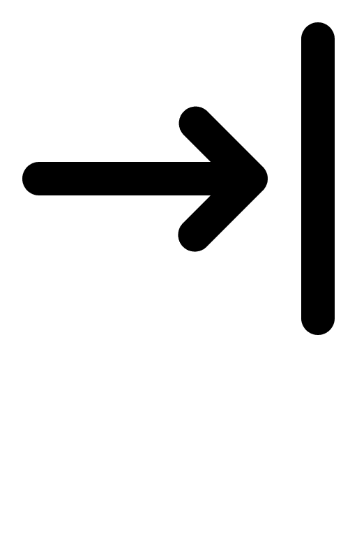 Right Arrow to Line Free Open-Source SVG Icon (Gravity UI Icons)