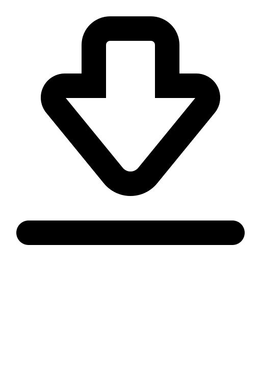 Downward Arrow Shape to Line (Gravity UI Icons) Free Open-Source SVG Icon (Gravity UI Icons)
