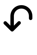 Counterclockwise Downward U-Turn Arrow (Gravity UI Icons) Free Open-Source SVG Icon