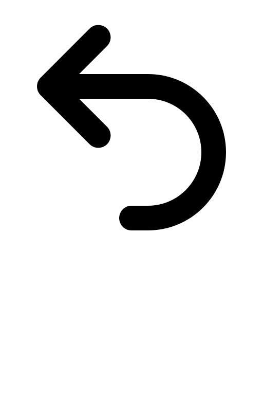 Left U-Turn Arrow (Gravity UI) Free Open-Source SVG Icon (Gravity UI Icons)