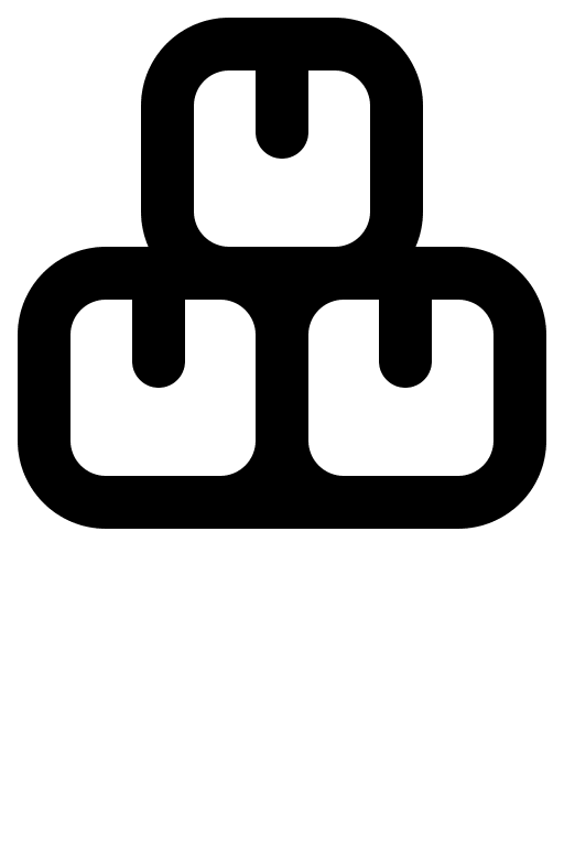 Three Stacked Boxes (Gravity UI) Free Open-Source SVG Icon (Gravity UI Icons)