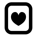 Heart-Shaped Card Free Open-Source SVG Icon