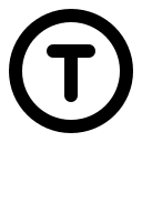 Letter T in Circle Free Open-Source SVG Icon