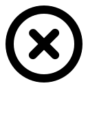 Circle with X Mark Free Open-Source SVG Icon