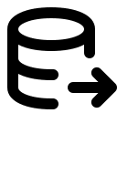 Database with Right Arrow (Gravity UI) Free Open-Source SVG Icon