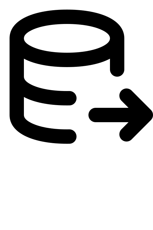Database with Right Arrow (Gravity UI) Free Open-Source SVG Icon (Gravity UI Icons)