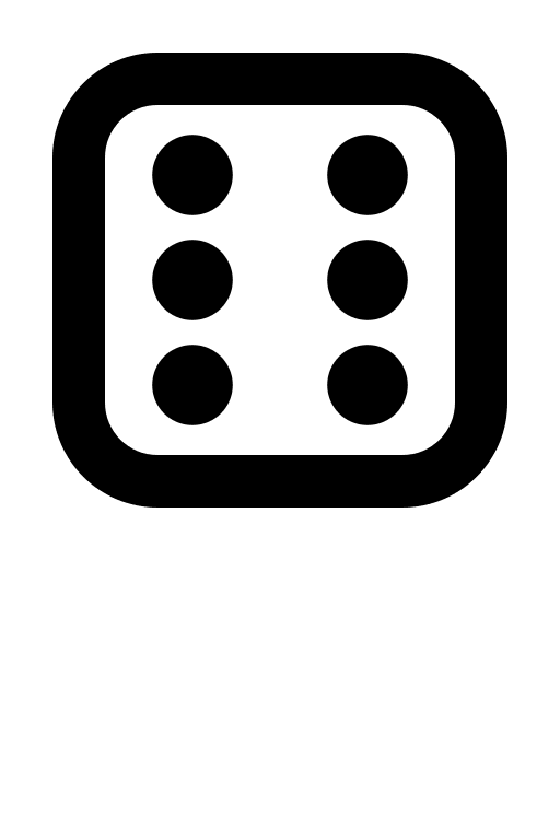 Six-Sided Dice Free Open-Source SVG Icon (Gravity UI Icons)