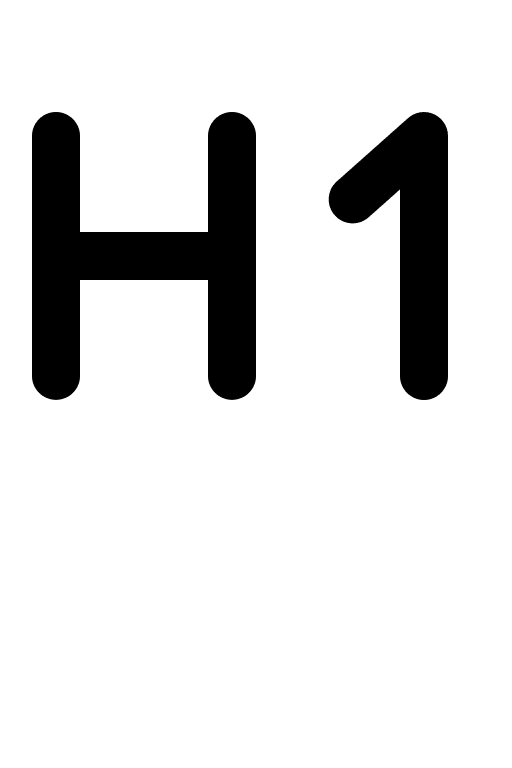 Heading 1 Text Style Free Open-Source SVG Icon (Gravity UI Icons)