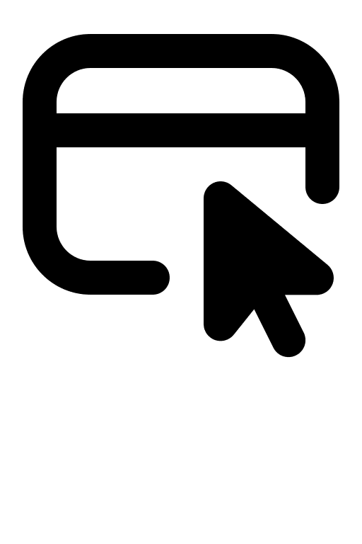 Header Layout Cursor Pointer (Gravity UI) Free Open-Source SVG Icon (Gravity UI Icons)