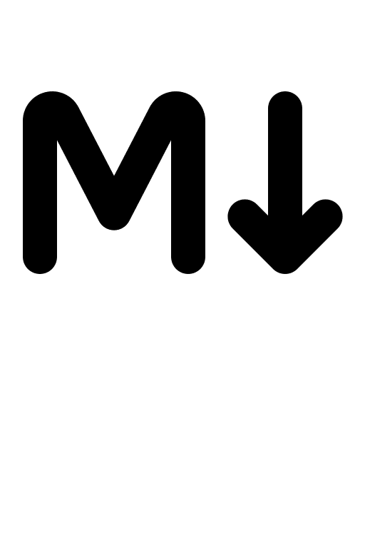 Markdown Logo Free Open-Source SVG Icon (Gravity UI Icons)