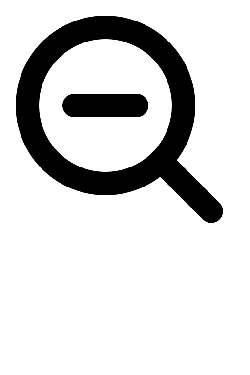 Magnifying Glass with Minus Symbol (Gravity UI) Free Open-Source SVG Icon (Gravity UI Icons)
