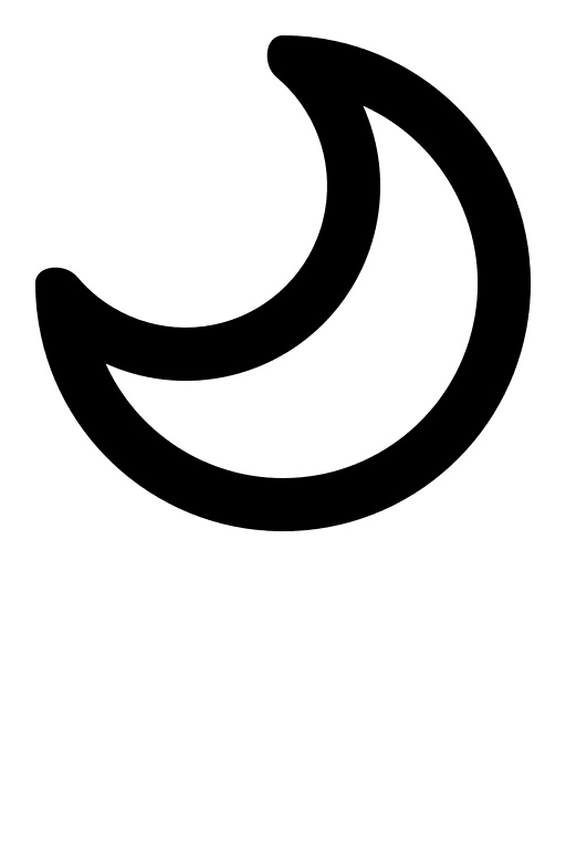 Moon Symbol Free Open-Source SVG Icon (Gravity UI Icons)