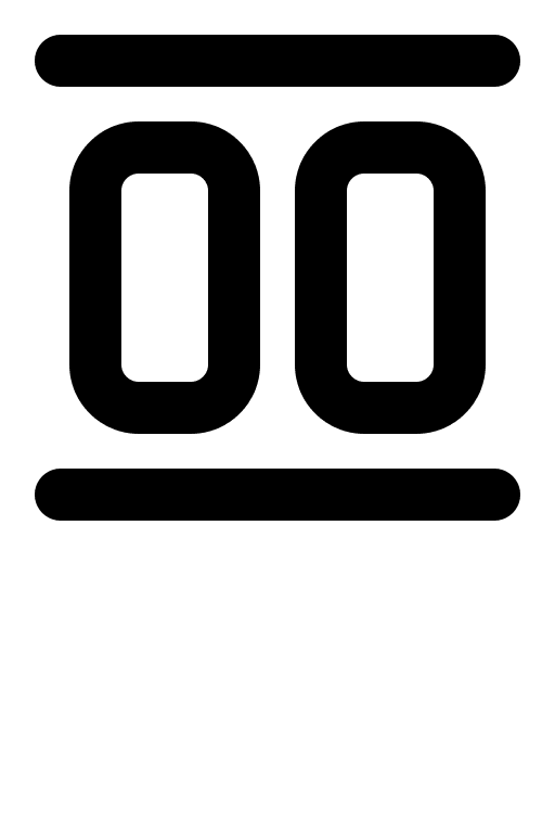 Vertical Justify Alignment of Objects (Gravity UI) Free Open-Source SVG Icon (Gravity UI Icons)