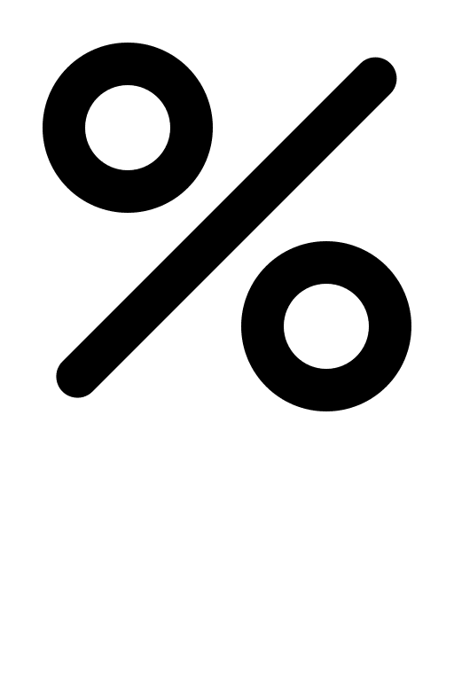 Percentage Symbol Free Open-Source SVG Icon (Gravity UI Icons)