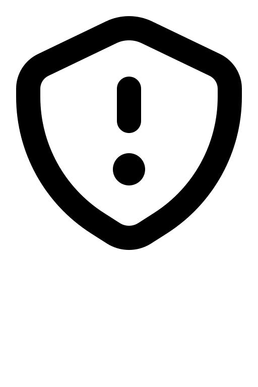 Shield with Exclamation Mark Free Open-Source SVG Icon (Gravity UI Icons)