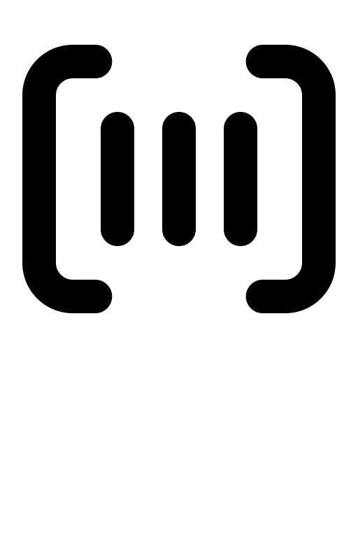 Vertical Bars in Square Brackets Free Open-Source SVG Icon (Gravity UI Icons)