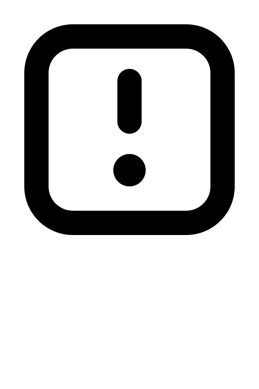 Square Exclamation Mark (Gravity UI Icons) Free Open-Source SVG Icon (Gravity UI Icons)