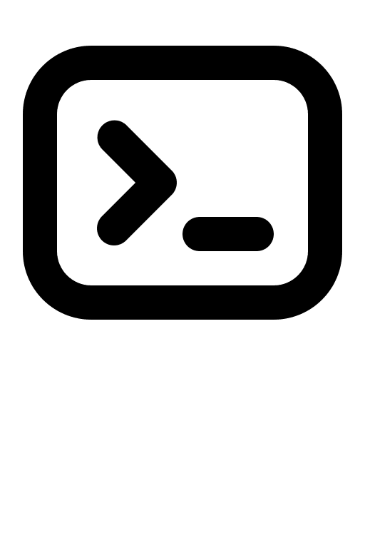 Command Line Terminal Interface Free Open-Source SVG Icon (Gravity UI Icons)