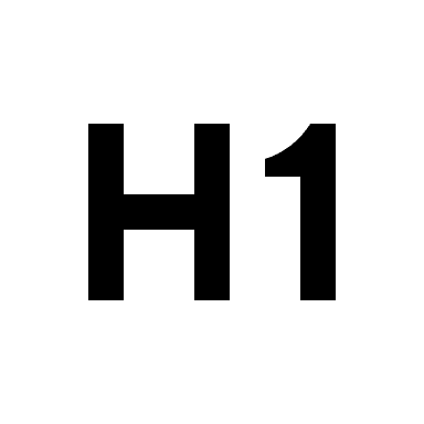 H1 Heading Tag Free Open-Source SVG Icon (Gridicons)