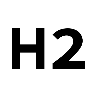 H2 Heading Style Free Open-Source SVG Icon (Gridicons)