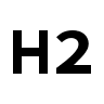 H2 Heading Style Free Open-Source SVG Icon