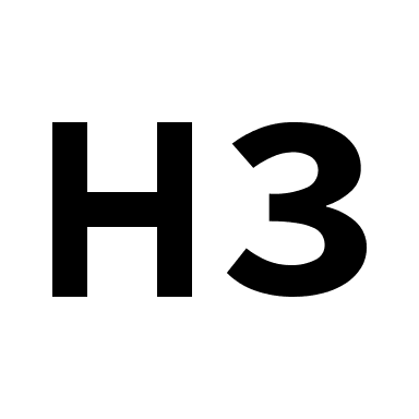 H3 Heading Style Free Open-Source SVG Icon (Gridicons)