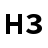 H3 Heading Style Free Open-Source SVG Icon