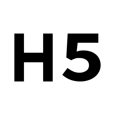 H5 Heading Text (Gridicons) Free Open-Source SVG Icon (Gridicons)