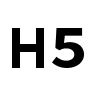 H5 Heading Text (Gridicons) Free Open-Source SVG Icon