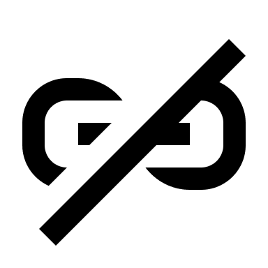 Broken Link Connection Free Open-Source SVG Icon (Gridicons)