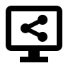 Computer Share Function Free Open-Source SVG Icon