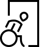 Accessible Exit Pathway Free Open-Source SVG Icon