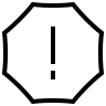 Octagonal Alert Notification (Guidance) Free Open-Source SVG Icon