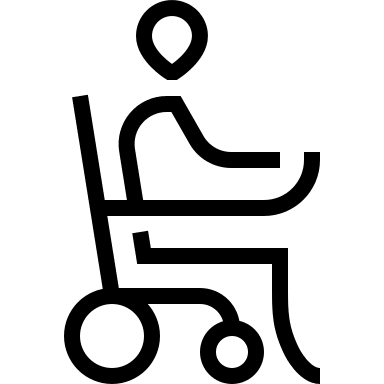 Electric Wheelchair Free Open-Source SVG Icon (Guidance)